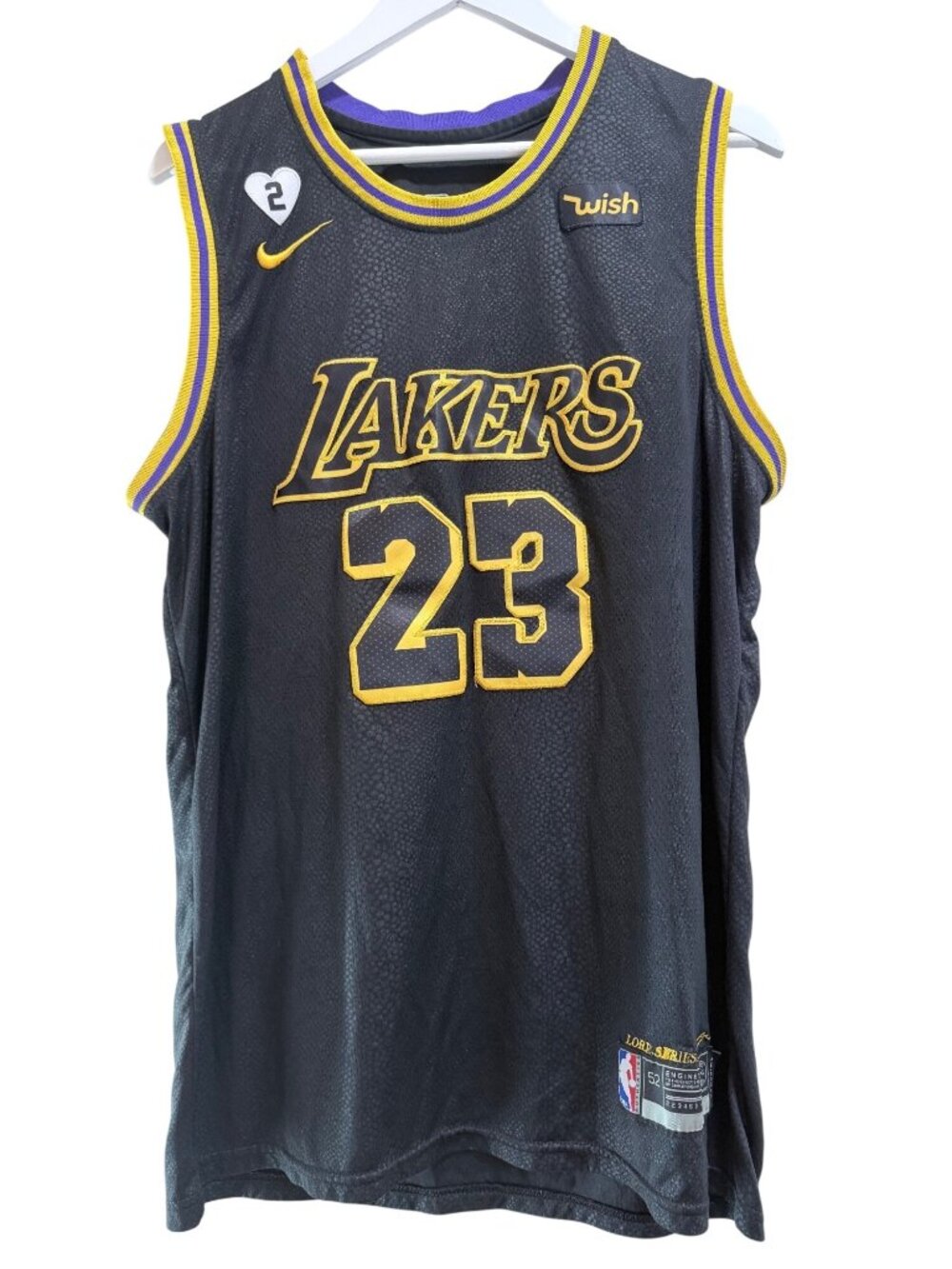Lebron James Los Angeles Lakers Black Mamba City Swingman Jersey Kobe XL 52